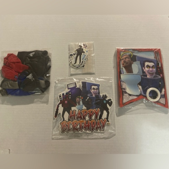 Other - skibidi toilet birthday party decorations pack…new!!